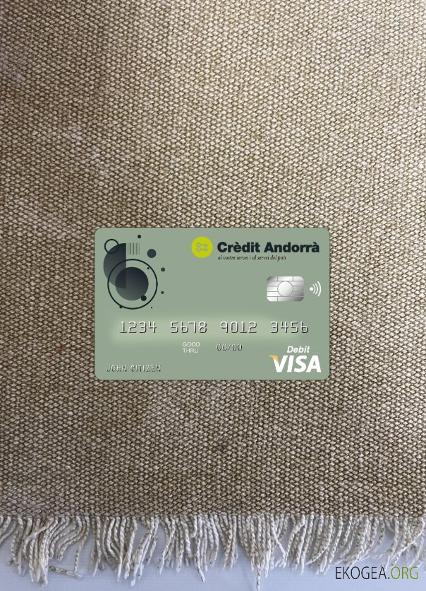 Crédit Andorre Andorre carte visa bancaire photolook recto
